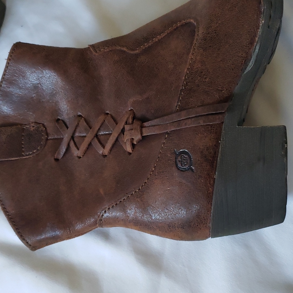 Born brown leather zip up booties - Picture 4 of 5